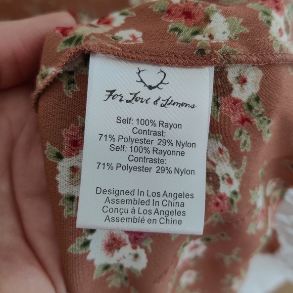 For Love and Lemons Gilly Girl Mini Dress Country Floral - Picture 9 of 10